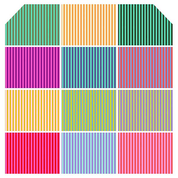 TULA PINK TENT STRIPE FAT QUARTER BUNDLE