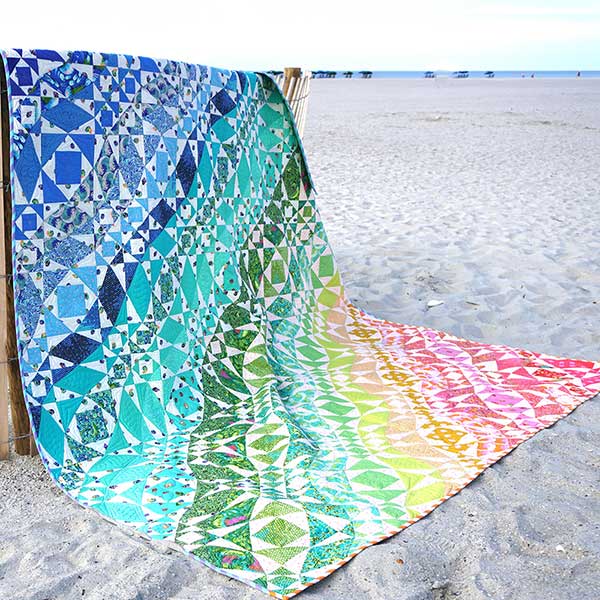 Tula Pink Rainbow Waves Quilt Kit Featuring Tula Pink Zuma